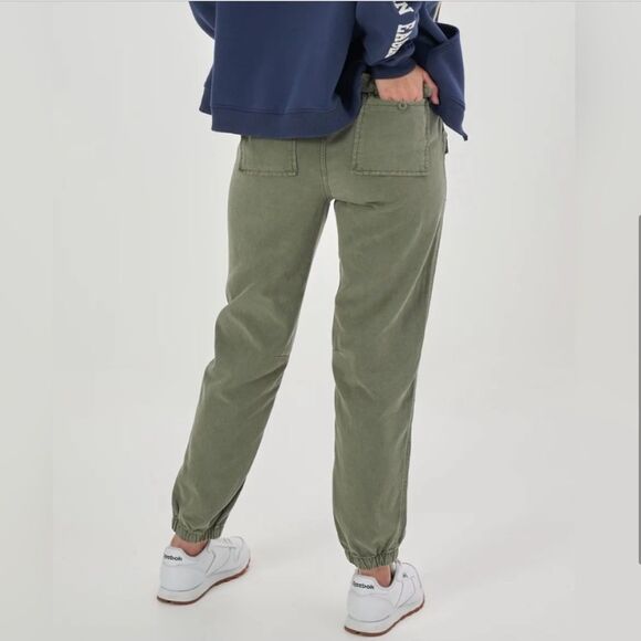 Aerie Double Pocket Utility Jogger Pant Olive Green - Picture 4 of 9